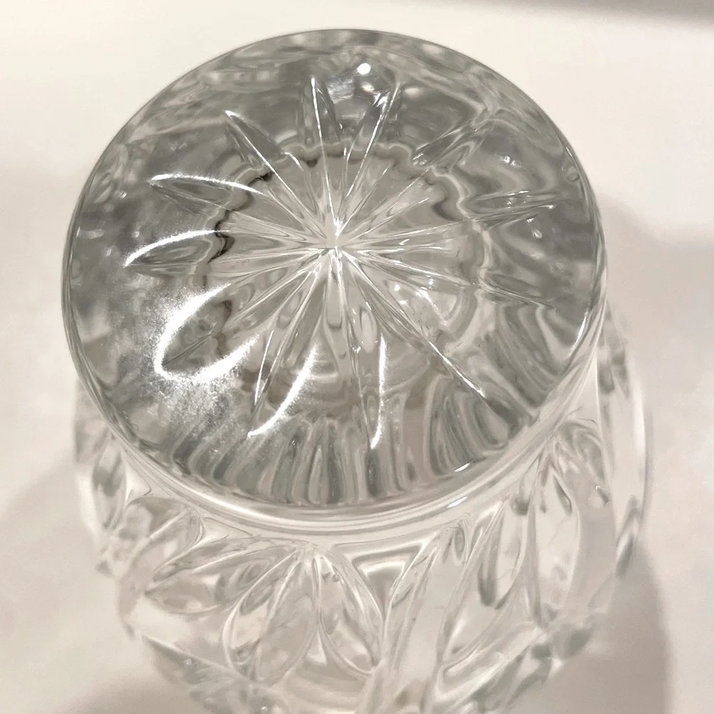 Vintage Leaded Crystal Etched Vase | Source Unknown | Heavy! | EUC